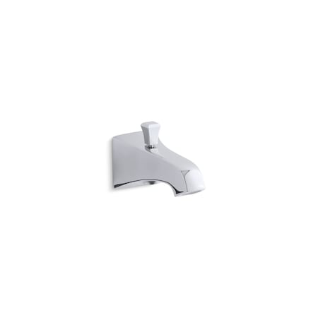 Kohler Memoirs Stately Wall-Mount 6" Diverter Bath Spout With Deco Lift Rod 496-V-CP